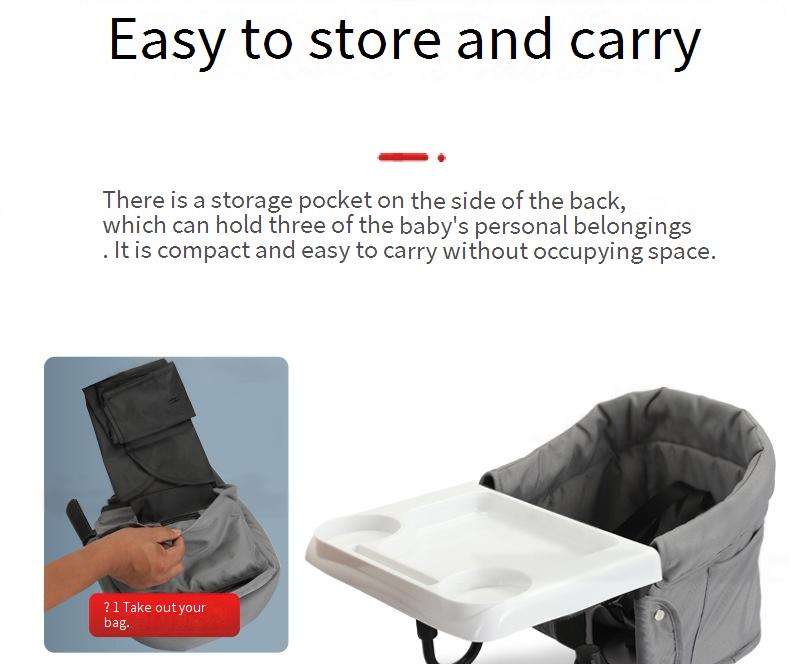 Baby high chair, children's table-side hanging chair, dining seat for children aged 3-36 months.