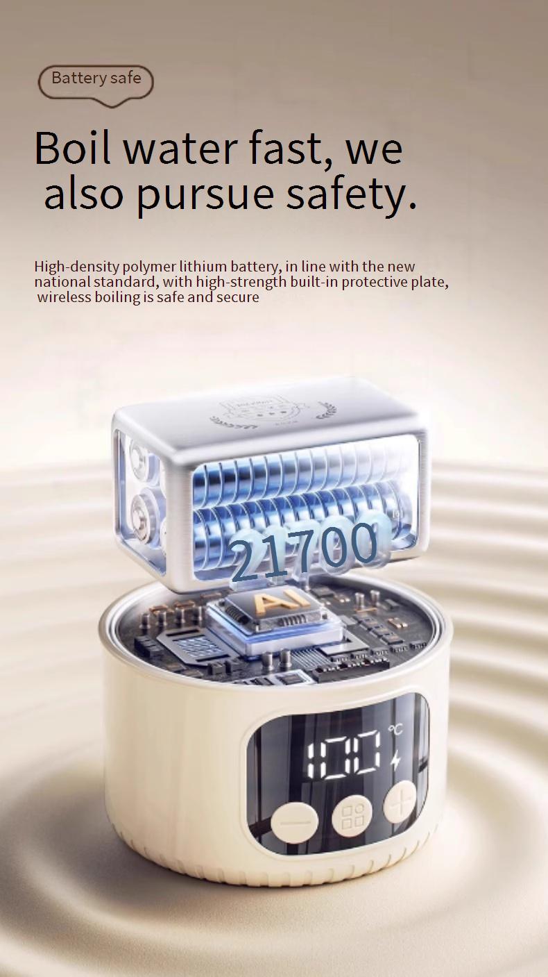 Portable Baby Bottle Warmer for Home and Travel - Fast Heating Milk and Water - Long Battery Life & Fast