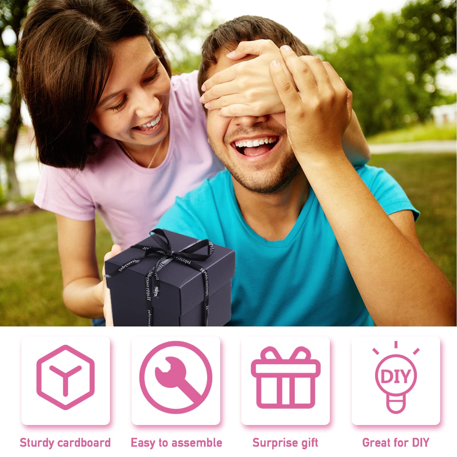 Quadrilateral Surprise Explosion Box Children's Multi-Layer Gift Box Set