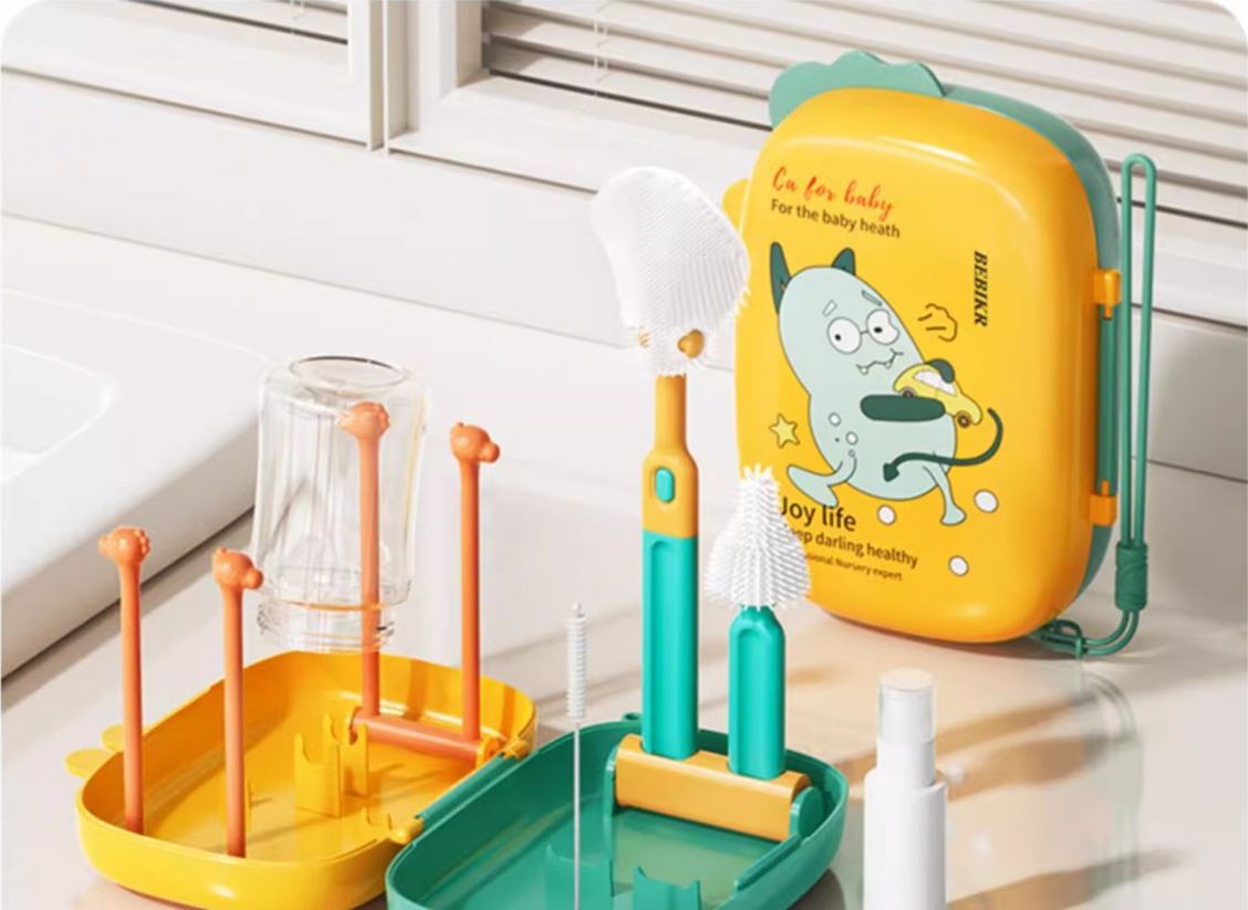 Silicone Folding Portable Travel Bottle Cleaning Brush