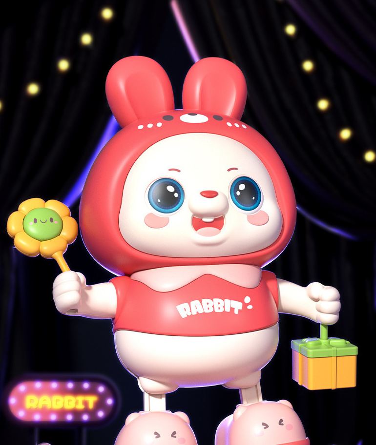 Pink Dancing Rabbit