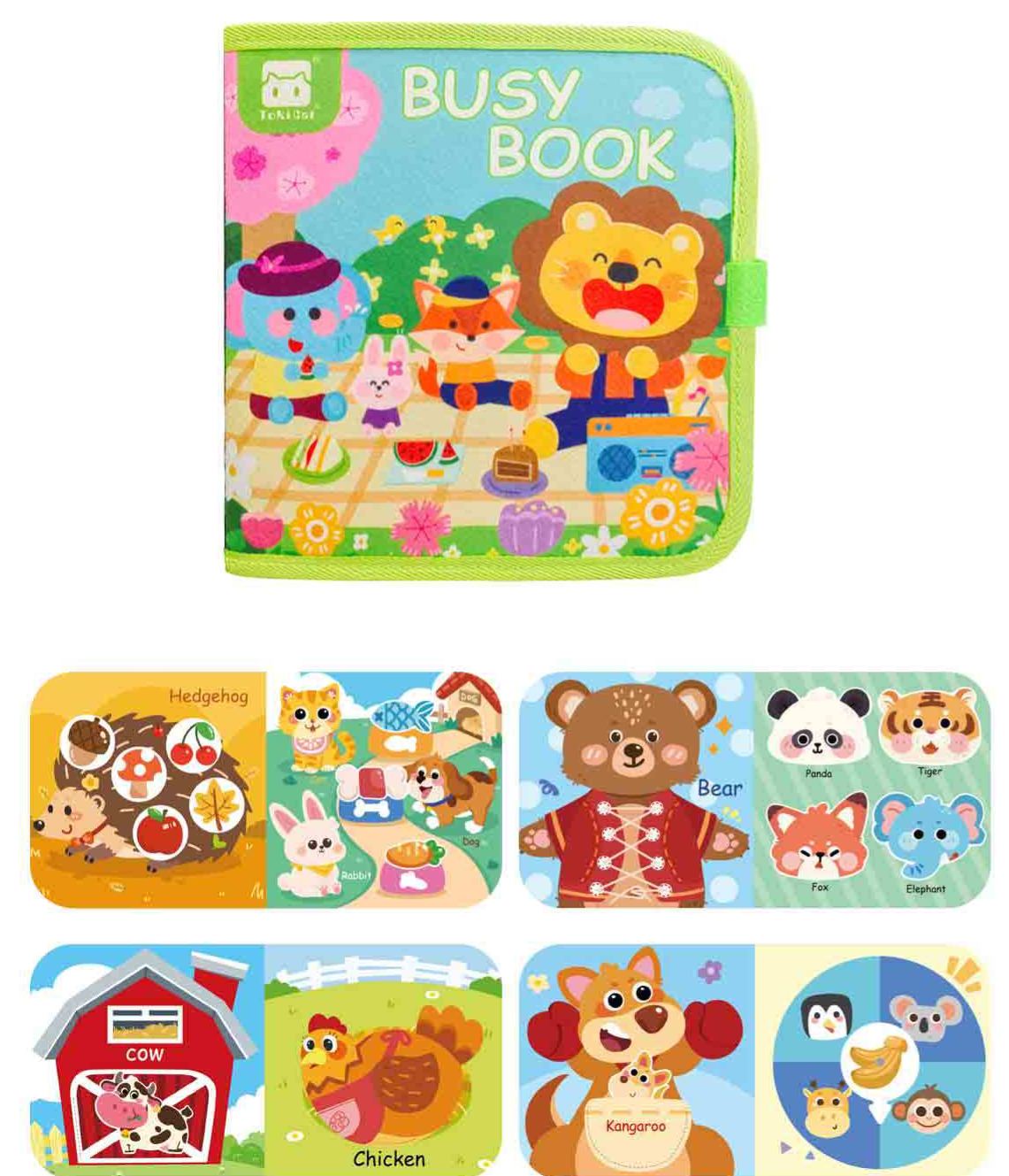Tear-Resistant Baby Tissue Box Cloth Book