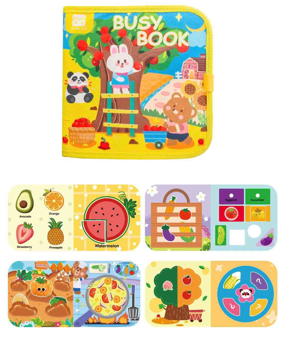 Tear-Resistant Baby Tissue Box Cloth Book