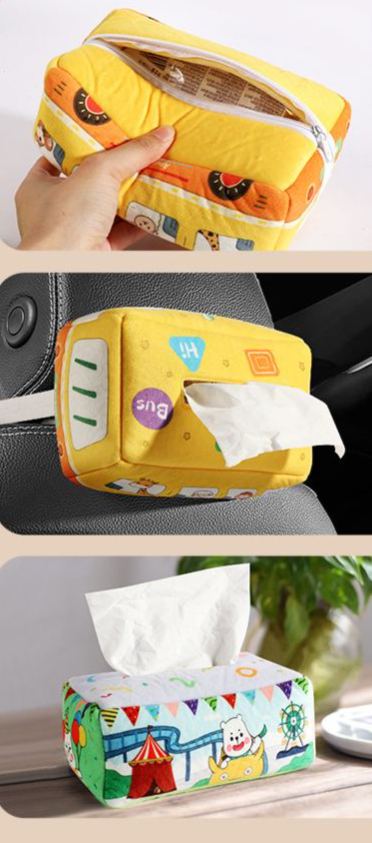 Tear-Resistant Baby Early Learning Tissue Box Cloth Book