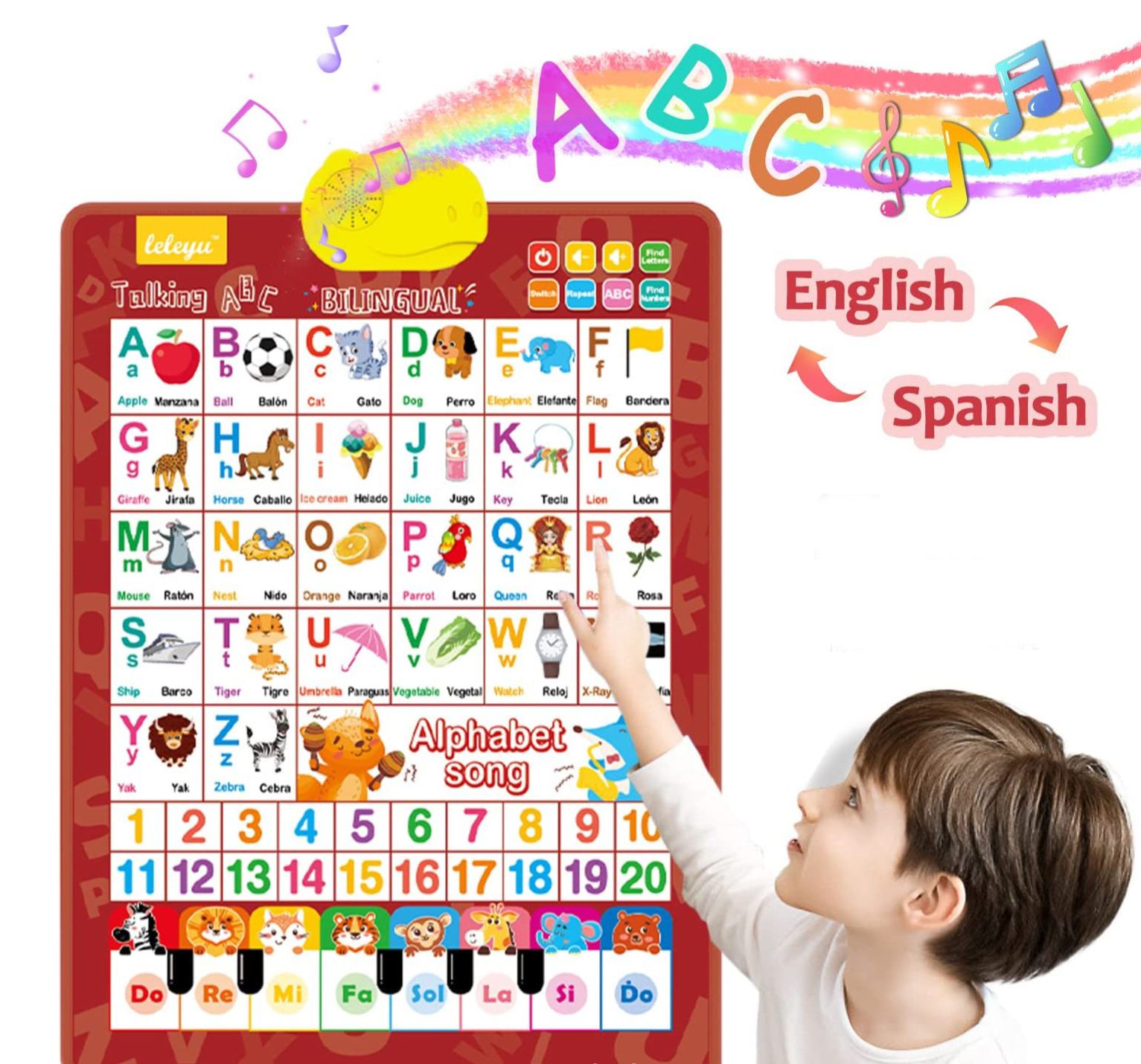 English bilingual audio wall chart