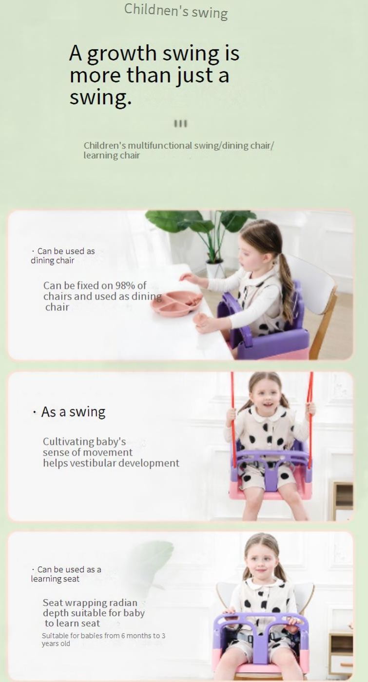  Home Use 4-in-1 Indoor/Outdoor Baby Swing for Infants and Toddlers