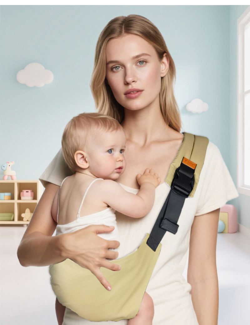 Portable baby carrier safety harness