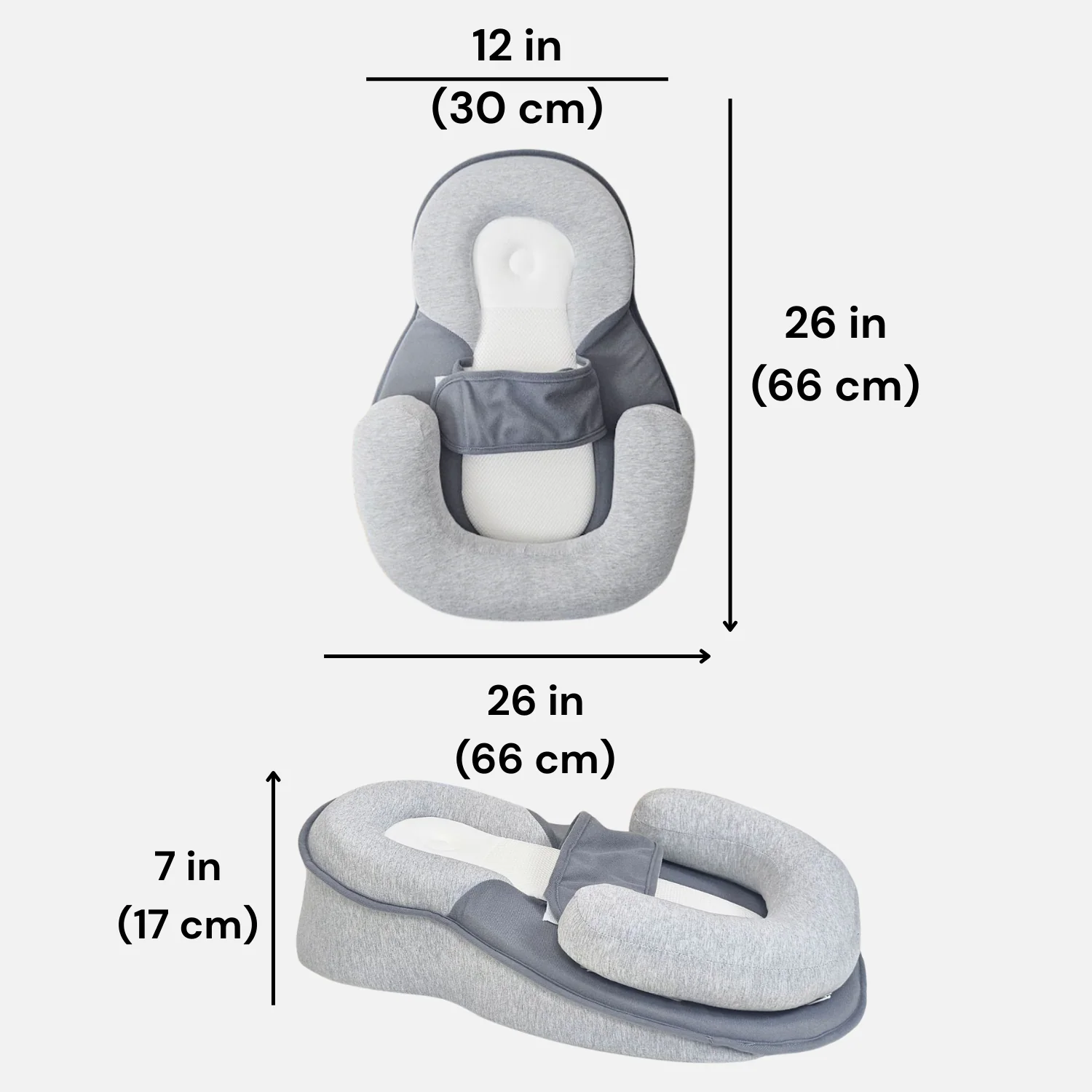 Anti-spill and anti-choking pillow for babies