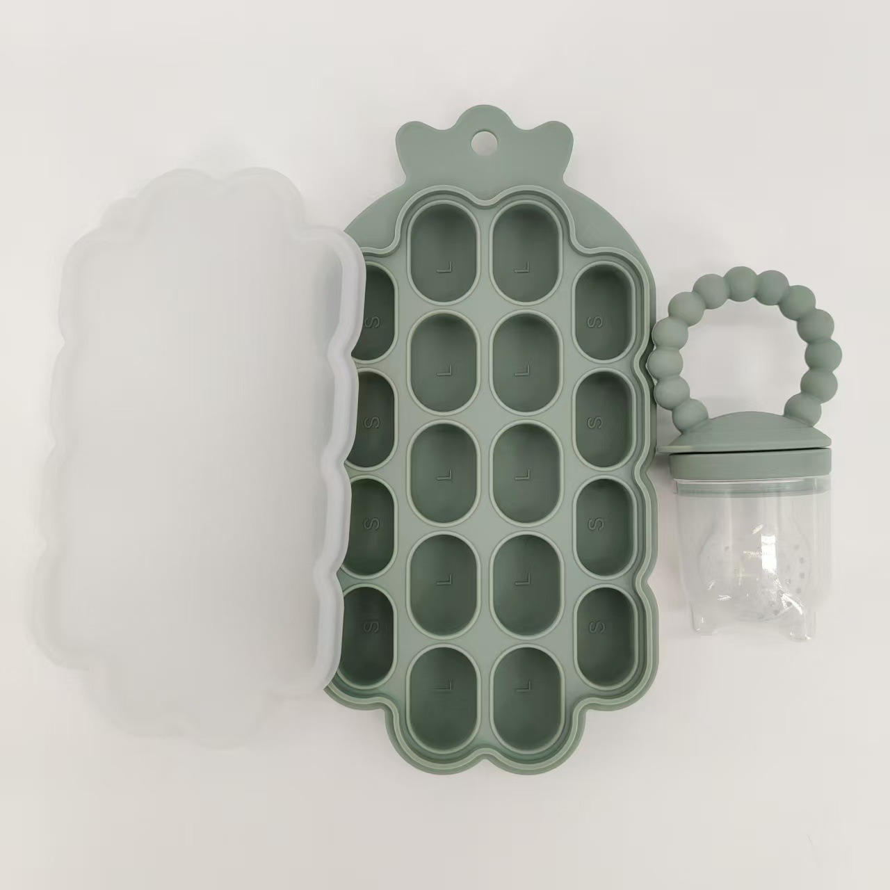 Silicone Baby Food Tray and Ice Cube Mould