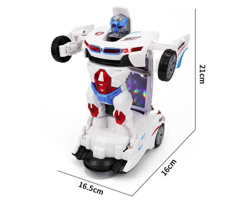 Transforming Rotating Robot Children's Toy Sound and Light Car