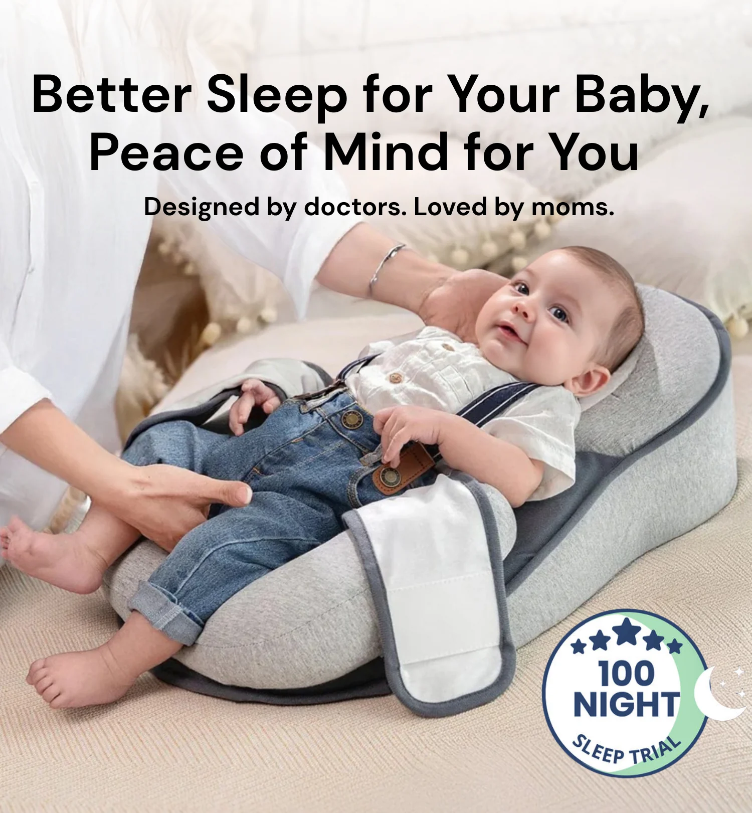 Anti-spill and anti-choking pillow for babies