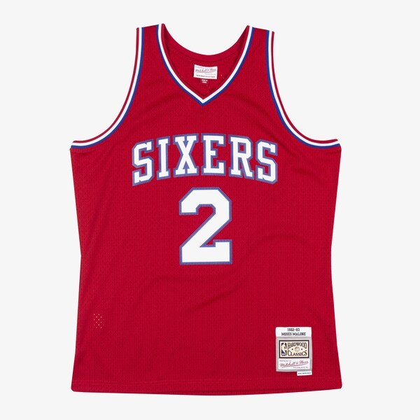 Moses Malone Philadelphia 76ers 1982-83 Red Swingman Player Jersey