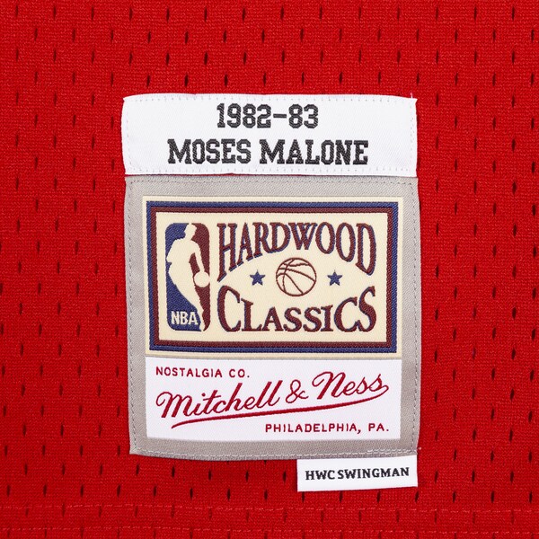 Moses Malone Philadelphia 76ers 1982-83 Red Swingman Player Jersey