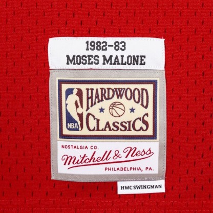 Moses Malone Philadelphia 76ers 1982-83 Red Swingman Player Jersey