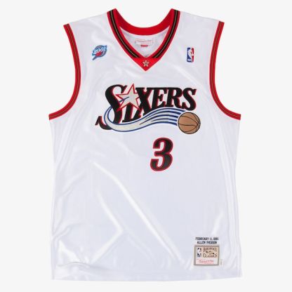 Allen Iverson Philadelphia 76ers 2001-02 White Authentic Jersey