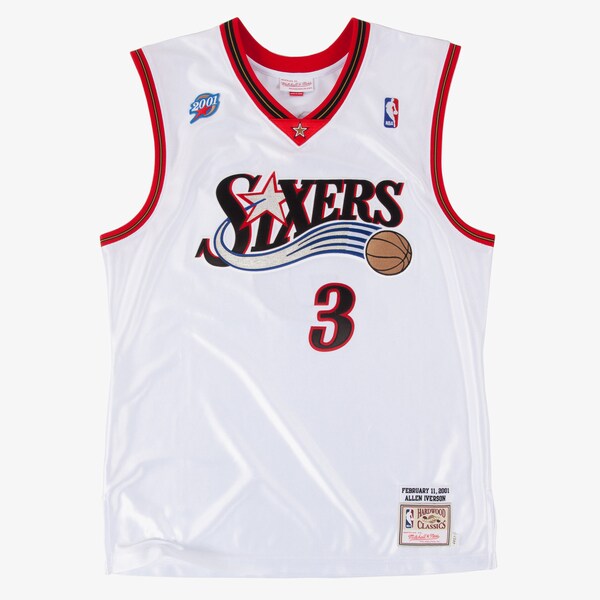 Allen Iverson Philadelphia 76ers 2001-02 White Authentic Jersey