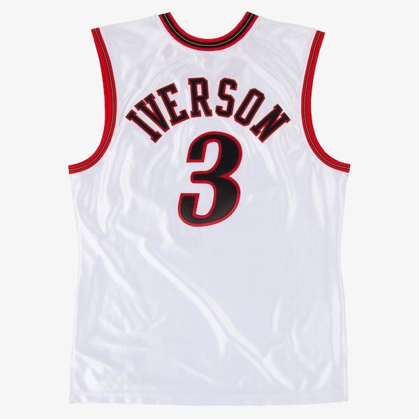 Allen Iverson Philadelphia 76ers 2001-02 White Authentic Jersey