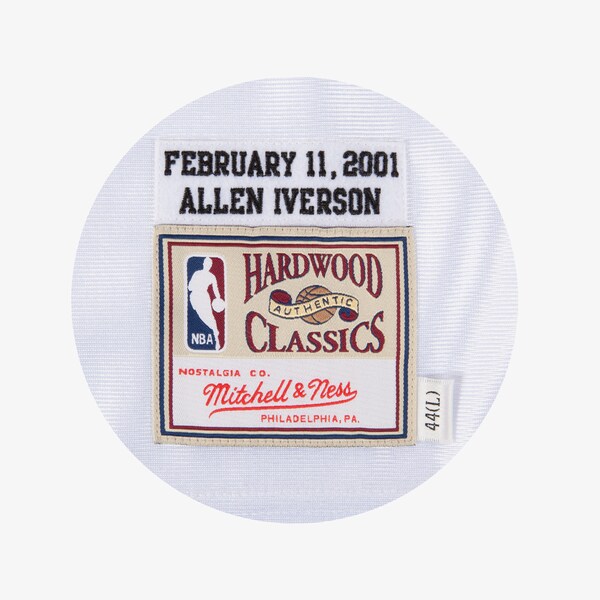 Allen Iverson Philadelphia 76ers 2001-02 White Authentic Jersey