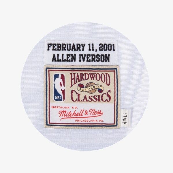 Allen Iverson Philadelphia 76ers 2001-02 White Authentic Jersey