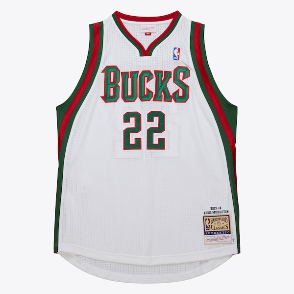 Khris Middleton Milwaukee Bucks 2013-14 White Authentic Jersey