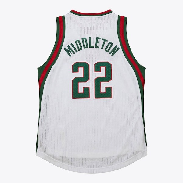 Khris Middleton Milwaukee Bucks 2013-14 White Authentic Jersey
