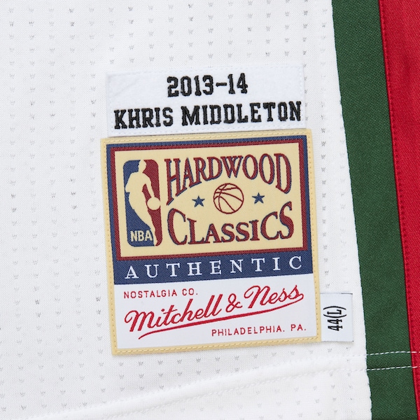 Khris Middleton Milwaukee Bucks 2013-14 White Authentic Jersey