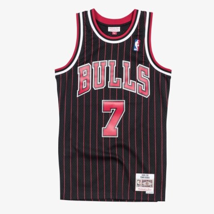 Toni Kukoc Chicago Bulls 1995-96 Black Swingman Player Jersey