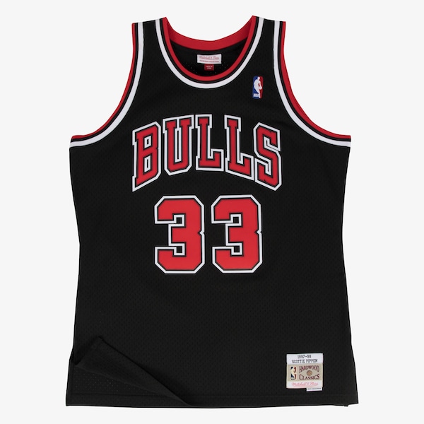 Scottie Pippen Chicago Bulls 1997-98 Black Swingman Player Jersey