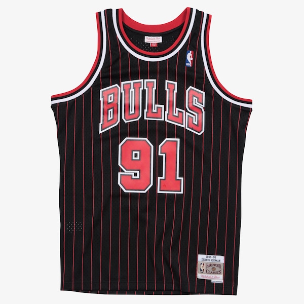 Dennis Rodman Chicago Bulls 1995-96 Black Swingman Player Jersey