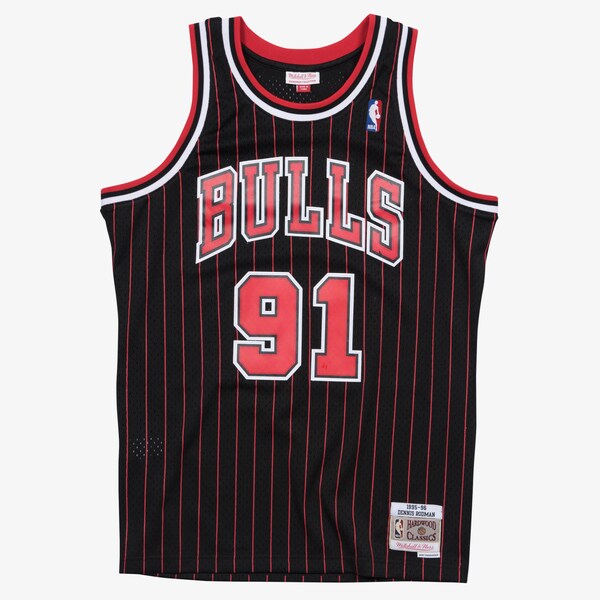 Dennis Rodman Chicago Bulls 1995-96 Black Swingman Player Jersey