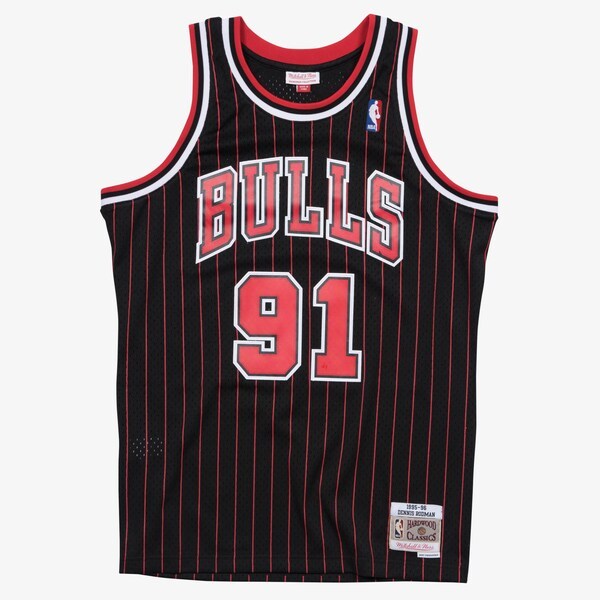 Dennis Rodman Chicago Bulls 1995-96 Black Swingman Player Jersey