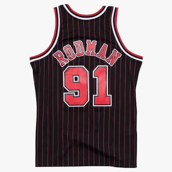 Dennis Rodman Chicago Bulls 1995-96 Black Swingman Player Jersey
