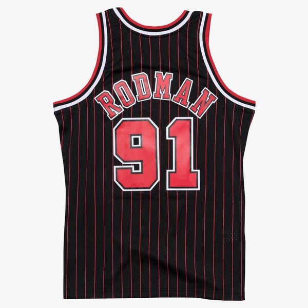 Dennis Rodman Chicago Bulls 1995-96 Black Swingman Player Jersey