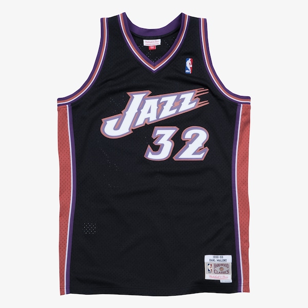 Karl Malone Utah Jazz 1998-99 Black Swingman Player Jersey