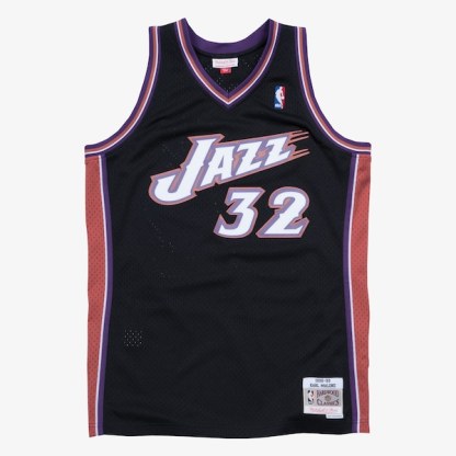 Karl Malone Utah Jazz 1998-99 Black Swingman Player Jersey