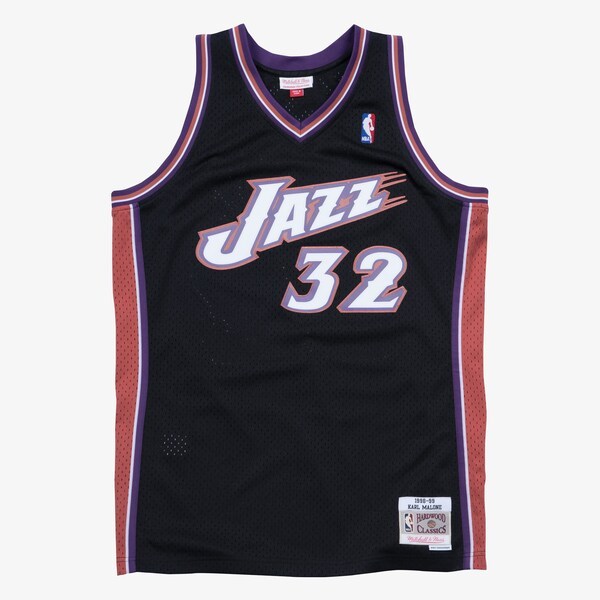 Karl Malone Utah Jazz 1998-99 Black Swingman Player Jersey
