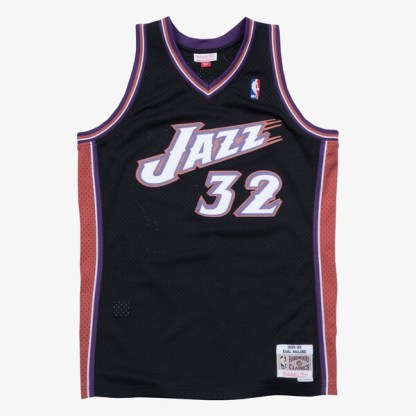 Karl Malone Utah Jazz 1998-99 Black Swingman Player Jersey