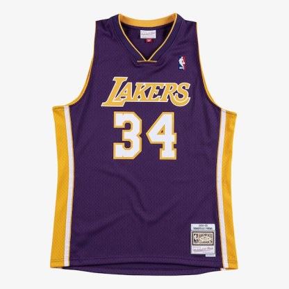 Men's Shaquille O'Neal Purple Los Angeles Lakers 1999/00 Hardwood Classics Swingman Player Jersey