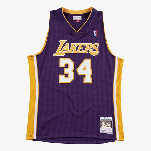 Men's Shaquille O'Neal Purple Los Angeles Lakers 1999/00 Hardwood Classics Swingman Player Jersey