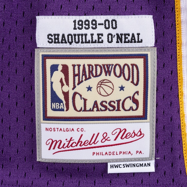 Men's Shaquille O'Neal Purple Los Angeles Lakers 1999/00 Hardwood Classics Swingman Player Jersey