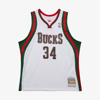 Giannis Antetokounmpo Milwaukee Bucks 2013-14 White Swingman Jersey