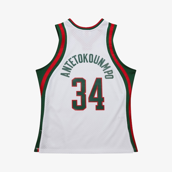 Giannis Antetokounmpo Milwaukee Bucks 2013-14 White Swingman Jersey