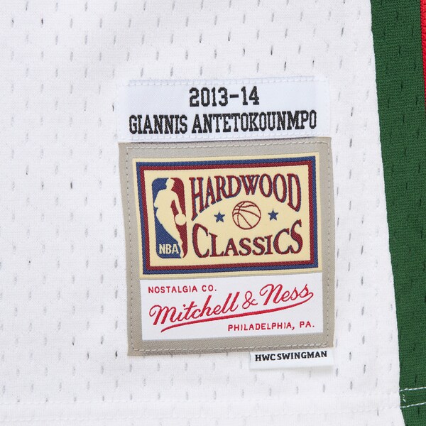 Giannis Antetokounmpo Milwaukee Bucks 2013-14 White Swingman Jersey