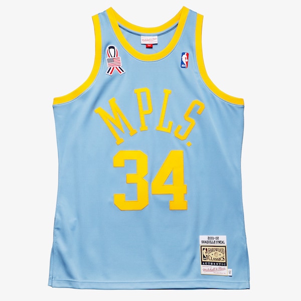Shaquille O'Neal Los Angeles Lakers 2001-02 Powder Blue Authentic Player Jersey