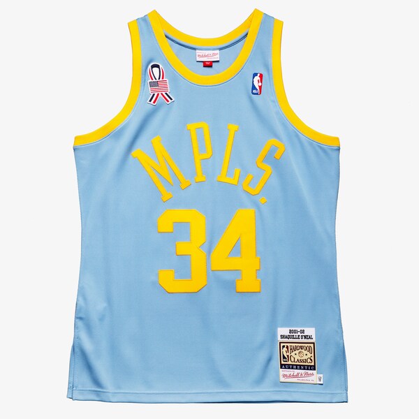 Shaquille O'Neal Los Angeles Lakers 2001-02 Powder Blue Authentic Player Jersey