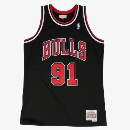 Dennis Rodman Chicago Bulls 1997-98 Black Swingman Player Jersey
