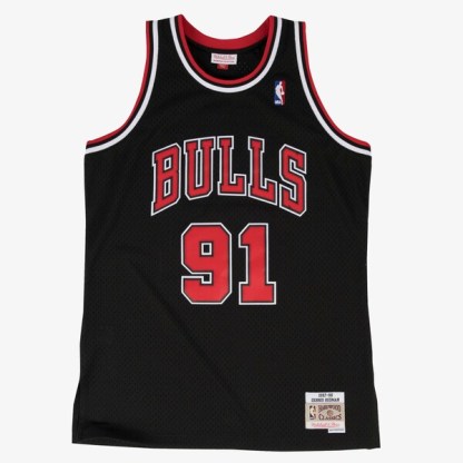 Dennis Rodman Chicago Bulls 1997-98 Black Swingman Player Jersey