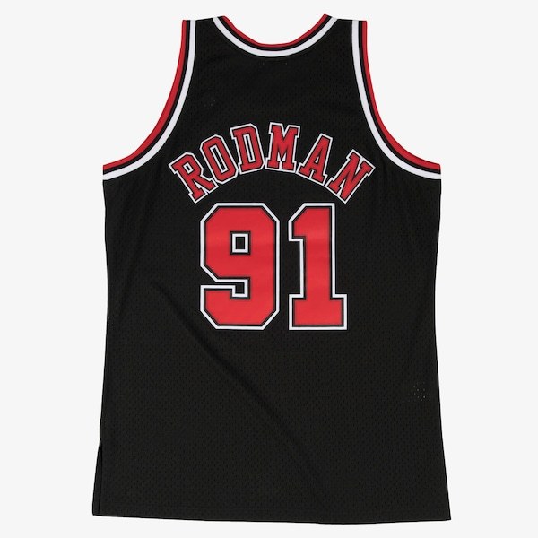 Dennis Rodman Chicago Bulls 1997-98 Black Swingman Player Jersey