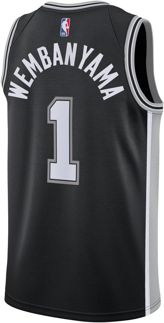 Victor Wembanyama San Antonio Spurs NBA Kids Youth 8-20 Black Icon Edition Swingman Jersey