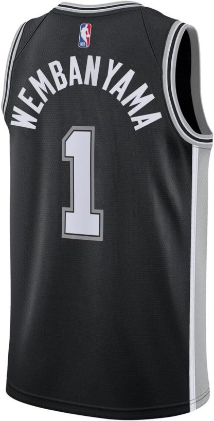 Victor Wembanyama San Antonio Spurs NBA Kids Youth 8-20 Black Icon Edition Swingman Jersey